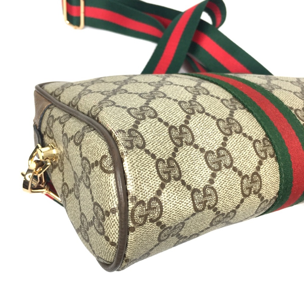 Authentic Gucci brown monogram coated canvas crossbody bag clutch - Picture 9 of 16